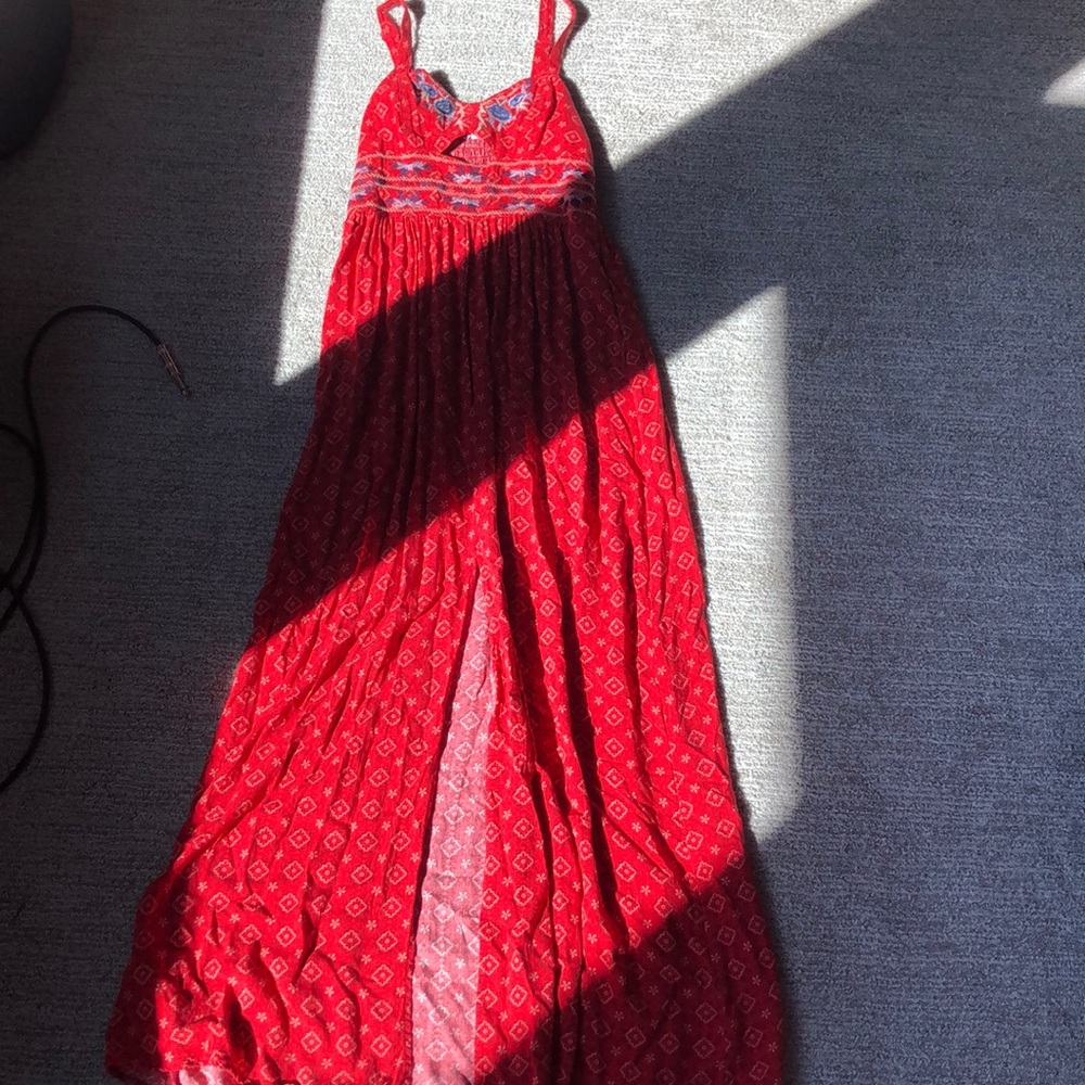 Red summer dress